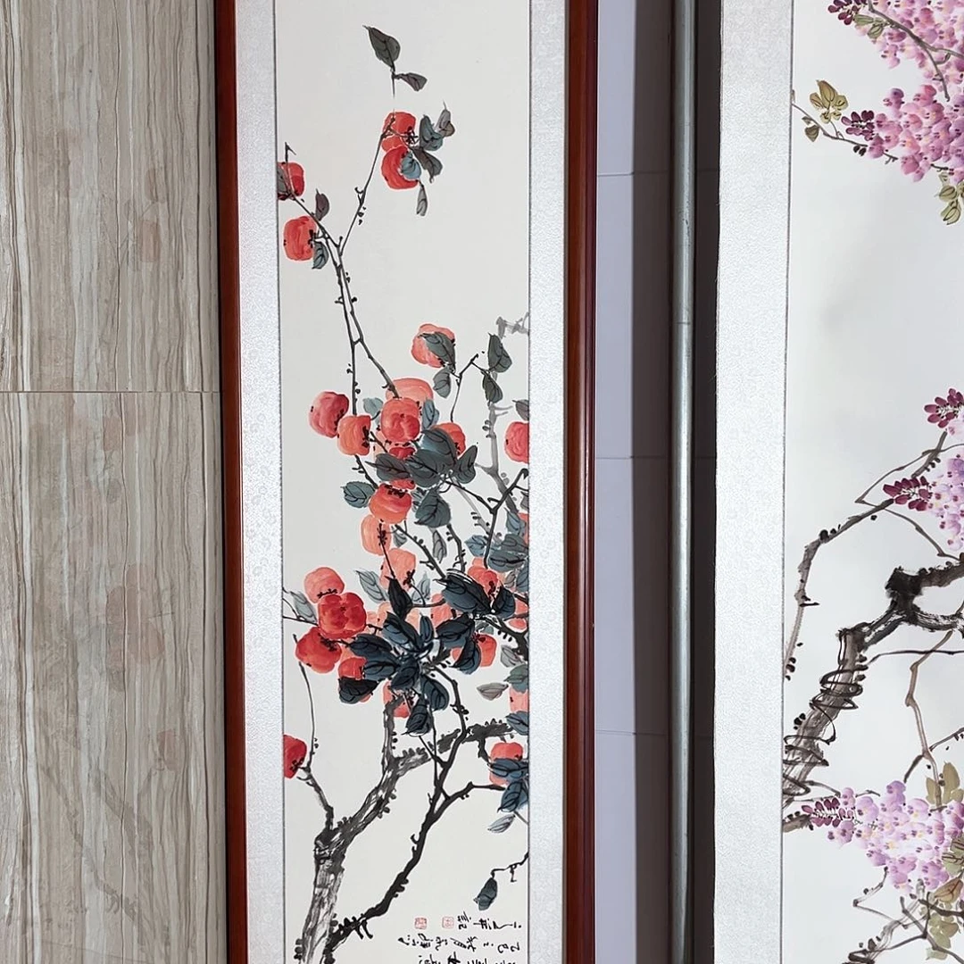 国画书画作品带框163×48