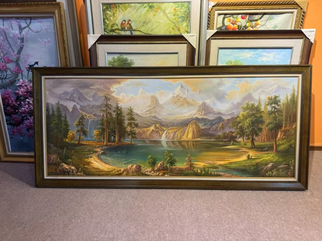 陈顺强老师原创作品含画框画心80-200高端聚宝盆风景实物现货背景