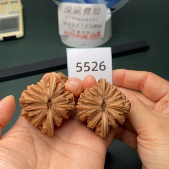 把件文玩核桃45凹底四座楼5526