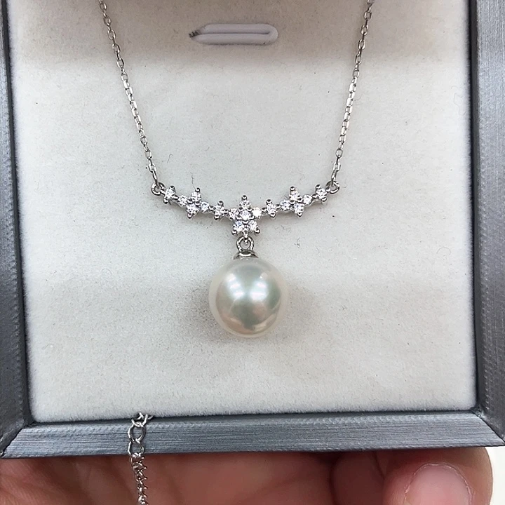 淡水珍珠颈饰银S925镶嵌