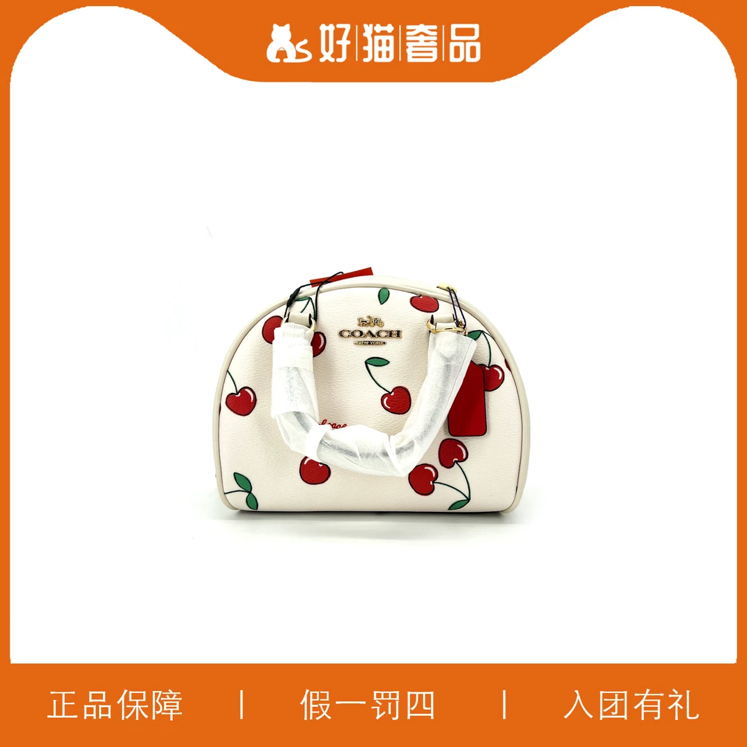 95新 COACH/蔻驰 印花樱桃保龄球/W5387/20X16X12