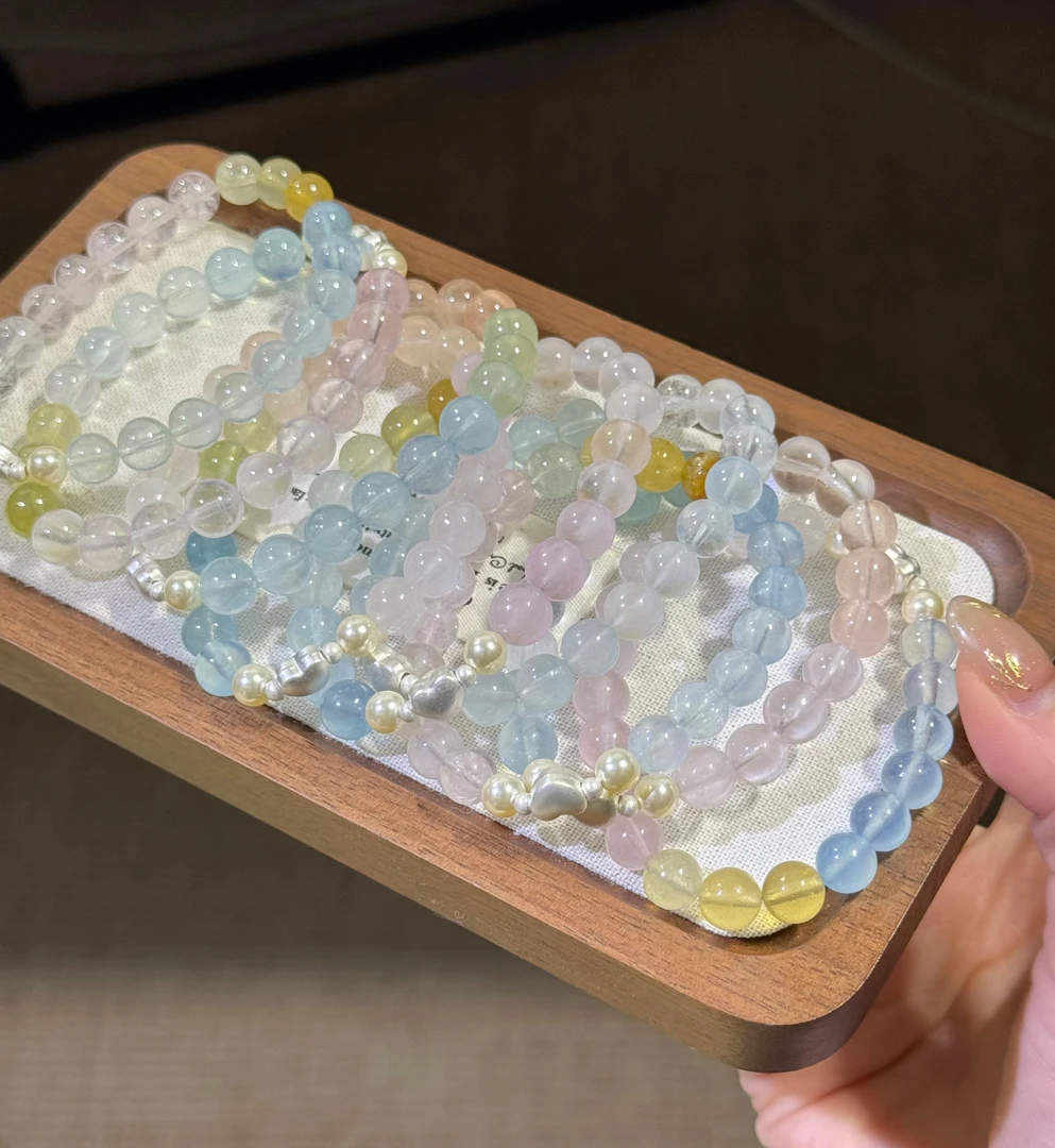 F50《甜心教主》透体渐变摩根石手串