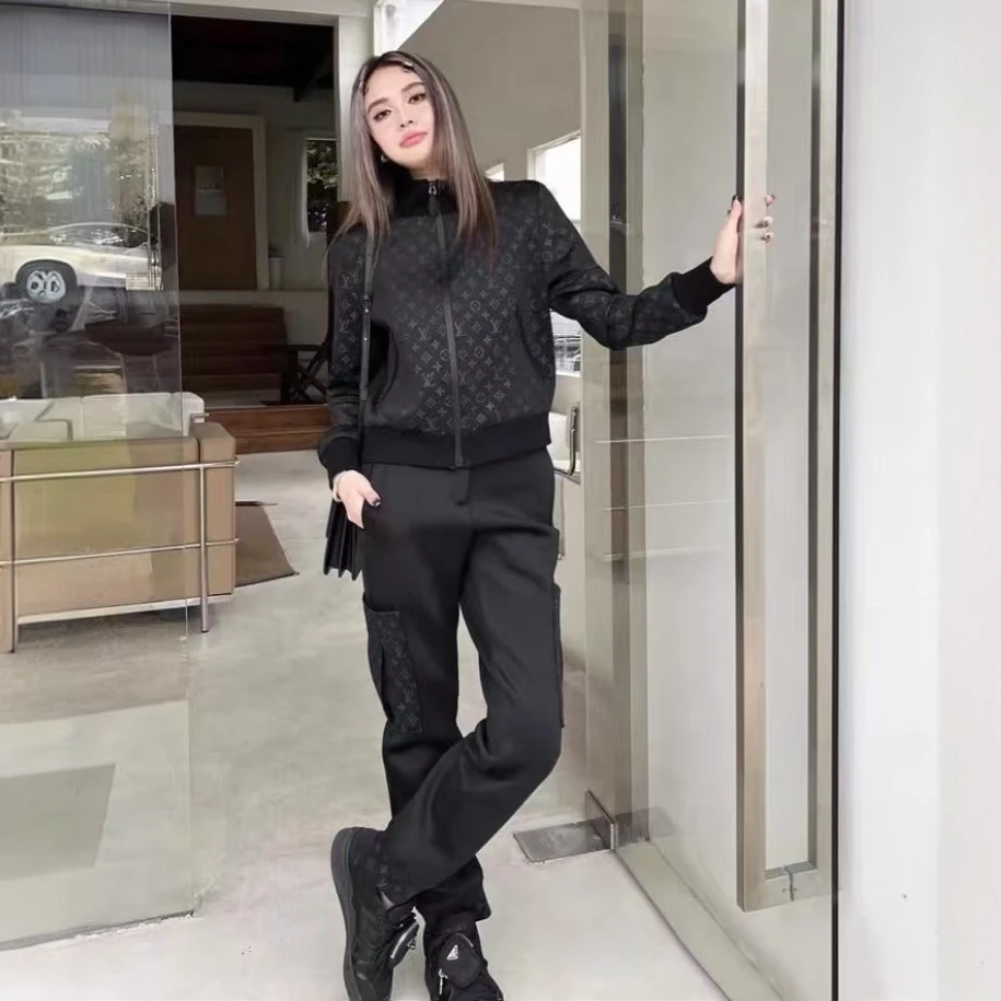 99新 LouisVuitton/路易威登 H13529 22款 黑色满印夹克外套38 S