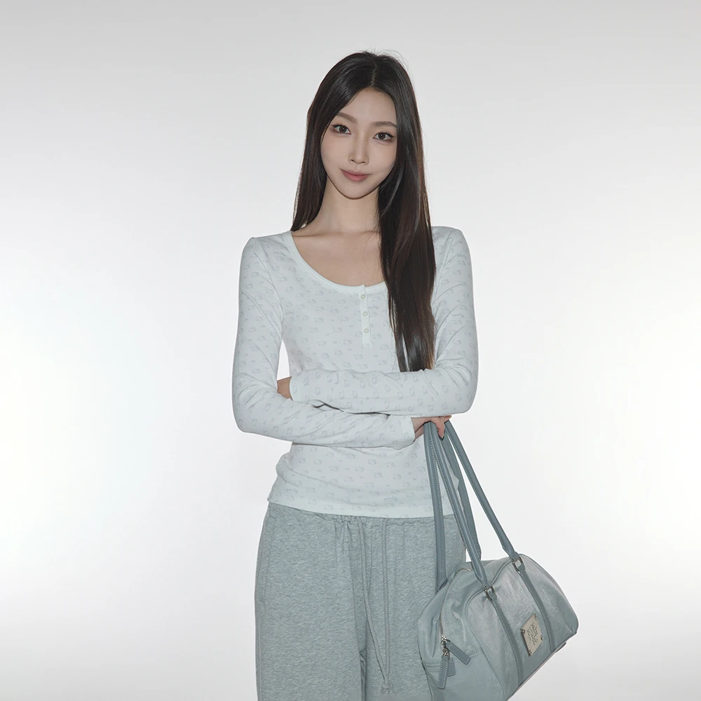BASEMENT FGxHello Kitty美式复古印花针织长袖T恤251030167005