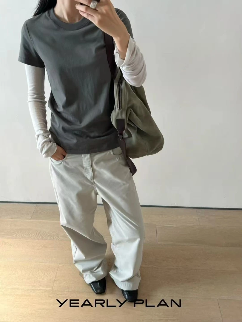 官方授权YEARLY PLAN 2025秋季常规款休闲新款短袖T3422