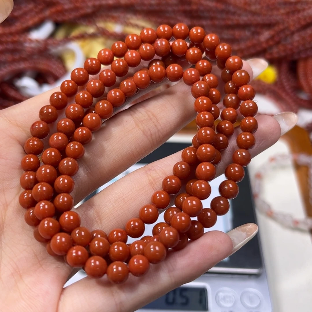 繁***点未镶嵌手链南红玛瑙