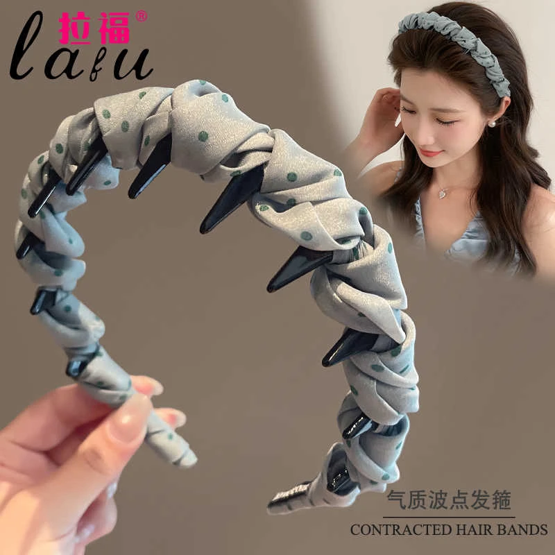 高级感波点发箍女网红2025新款发带高颅顶洗脸头箍压发卡发捆头饰