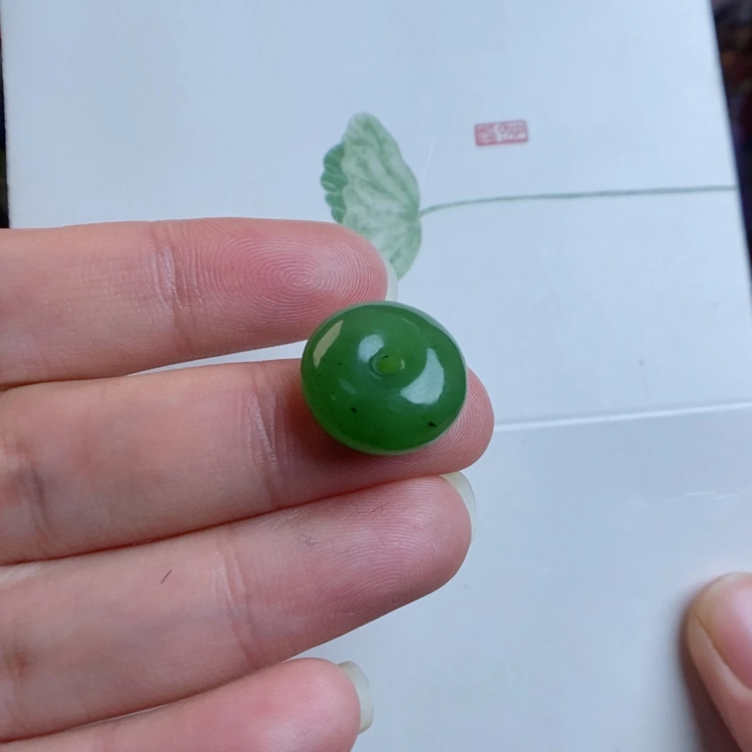 和田玉手链未镶嵌苹果绿