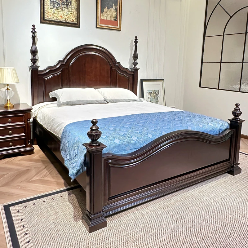 金丝黄檀木美式主卧主卧大床储物床双人大床成人床1.8米大床2302