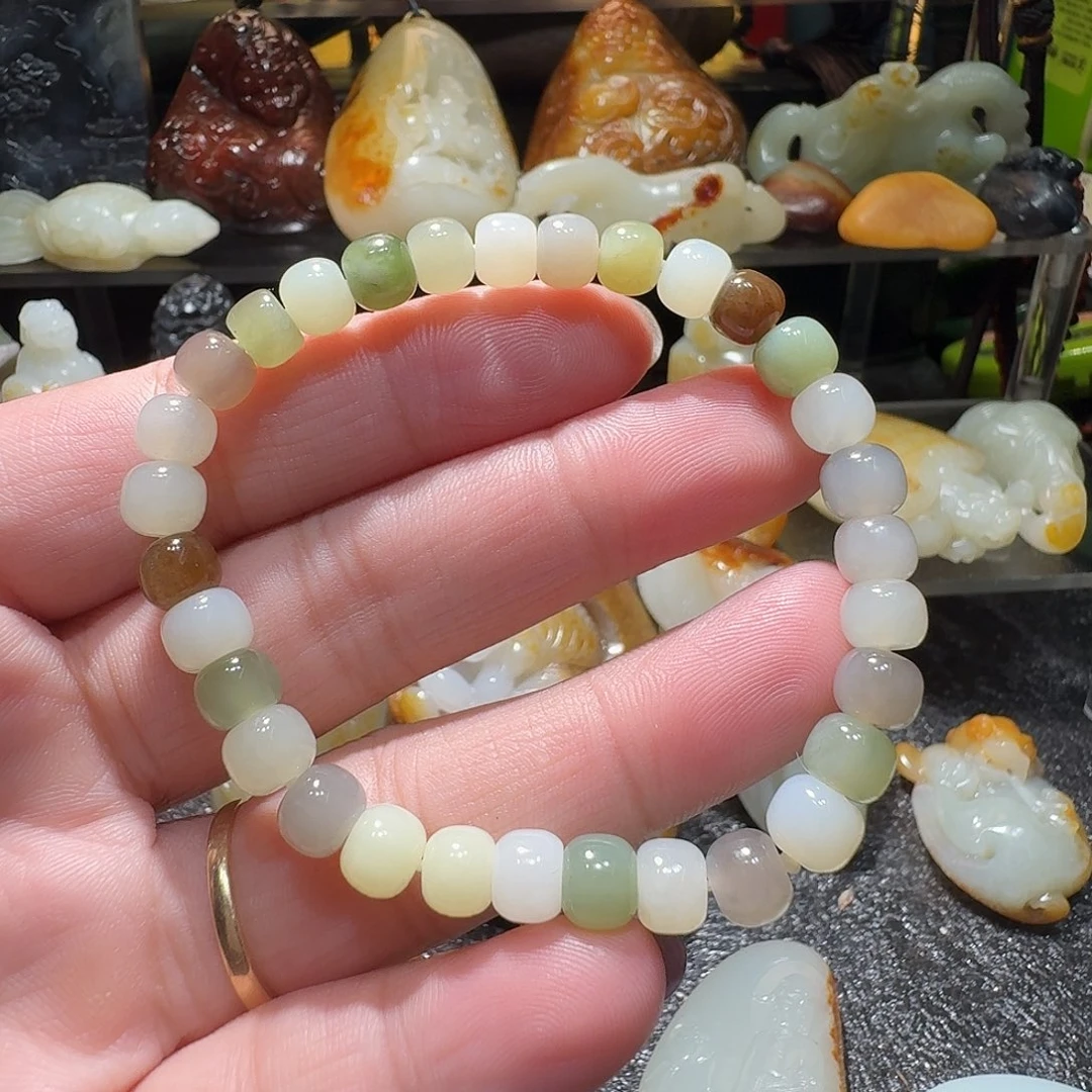 手链未镶嵌和田玉（糖玉）