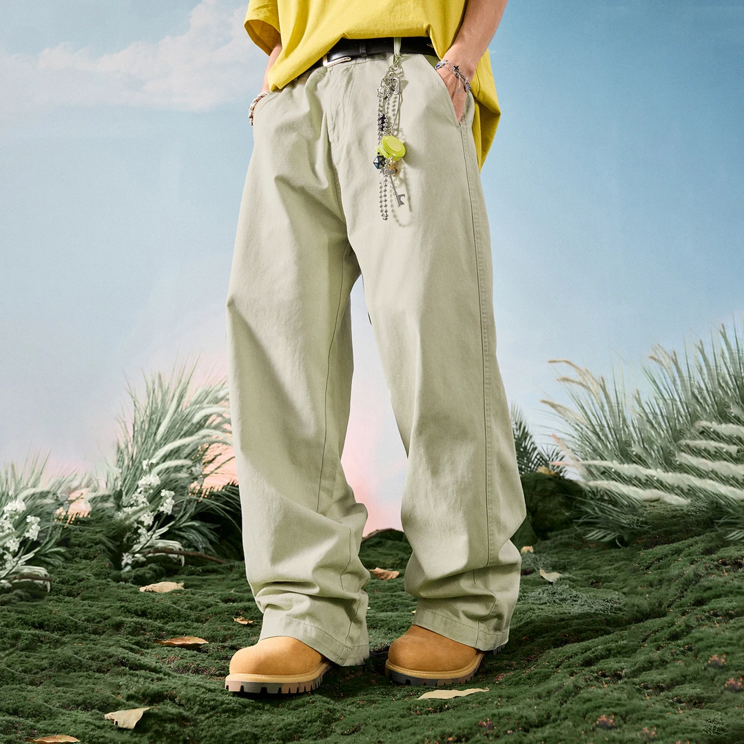 Nuthink美式复古潮牌工装阔腿裤伐木裤休闲宽松长裤男2025秋新款