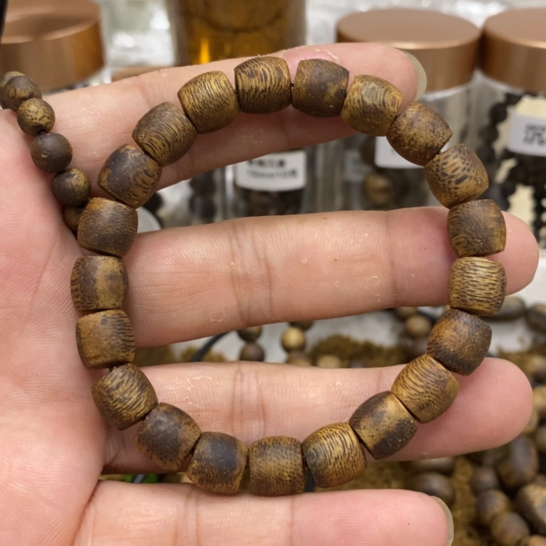 沉香碎屑沉香09鼓珠九分沉天然保真7克