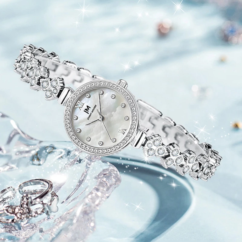 JM美人鱼女士手表轻奢镶钻时尚鱼尾石英腕表送礼佳选J1903小手表