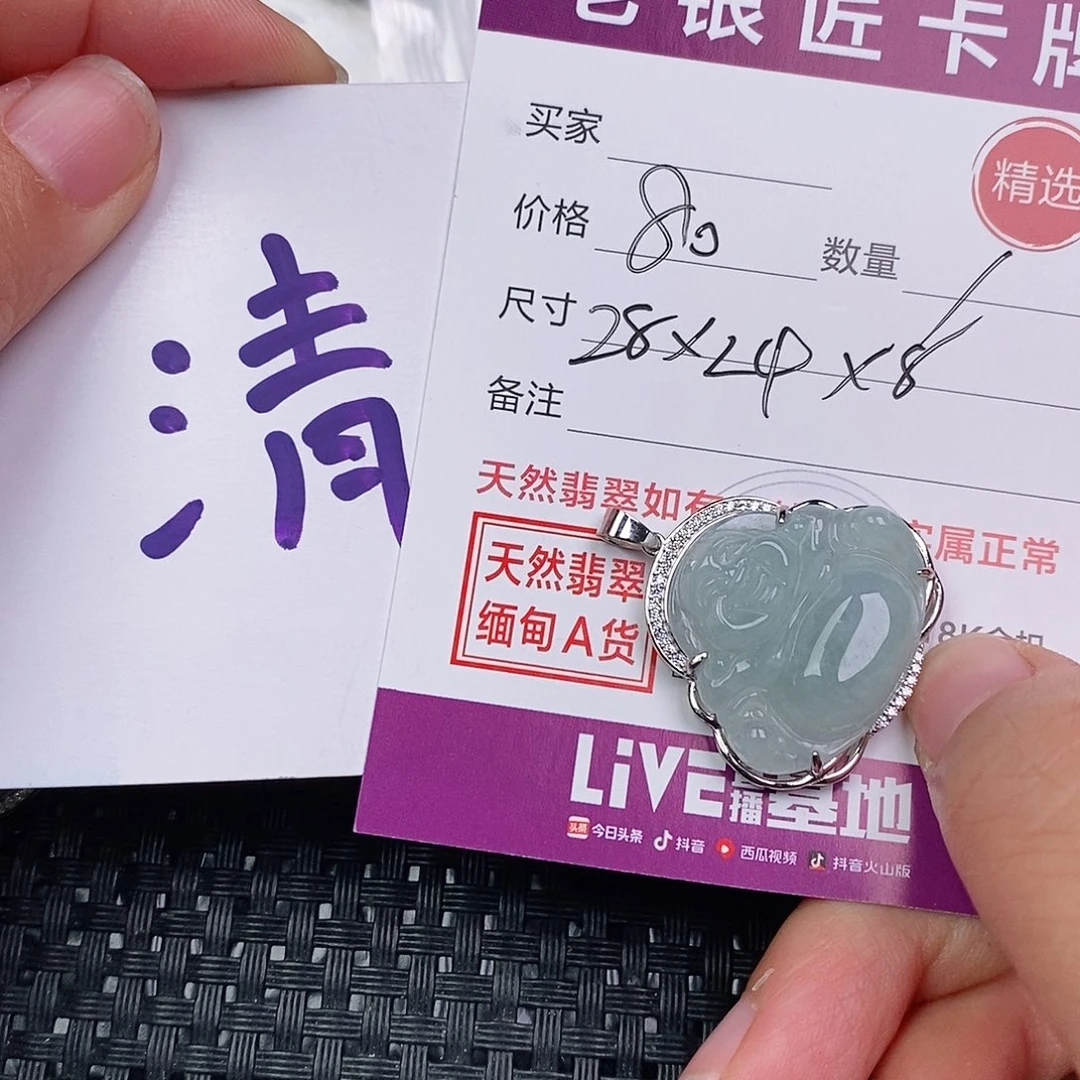 翡翠银S925镶嵌颈饰