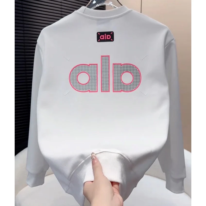 梦泡美式高街时尚烫钻长袖卫衣男士秋冬新款宽松潮流圆领休闲上衣