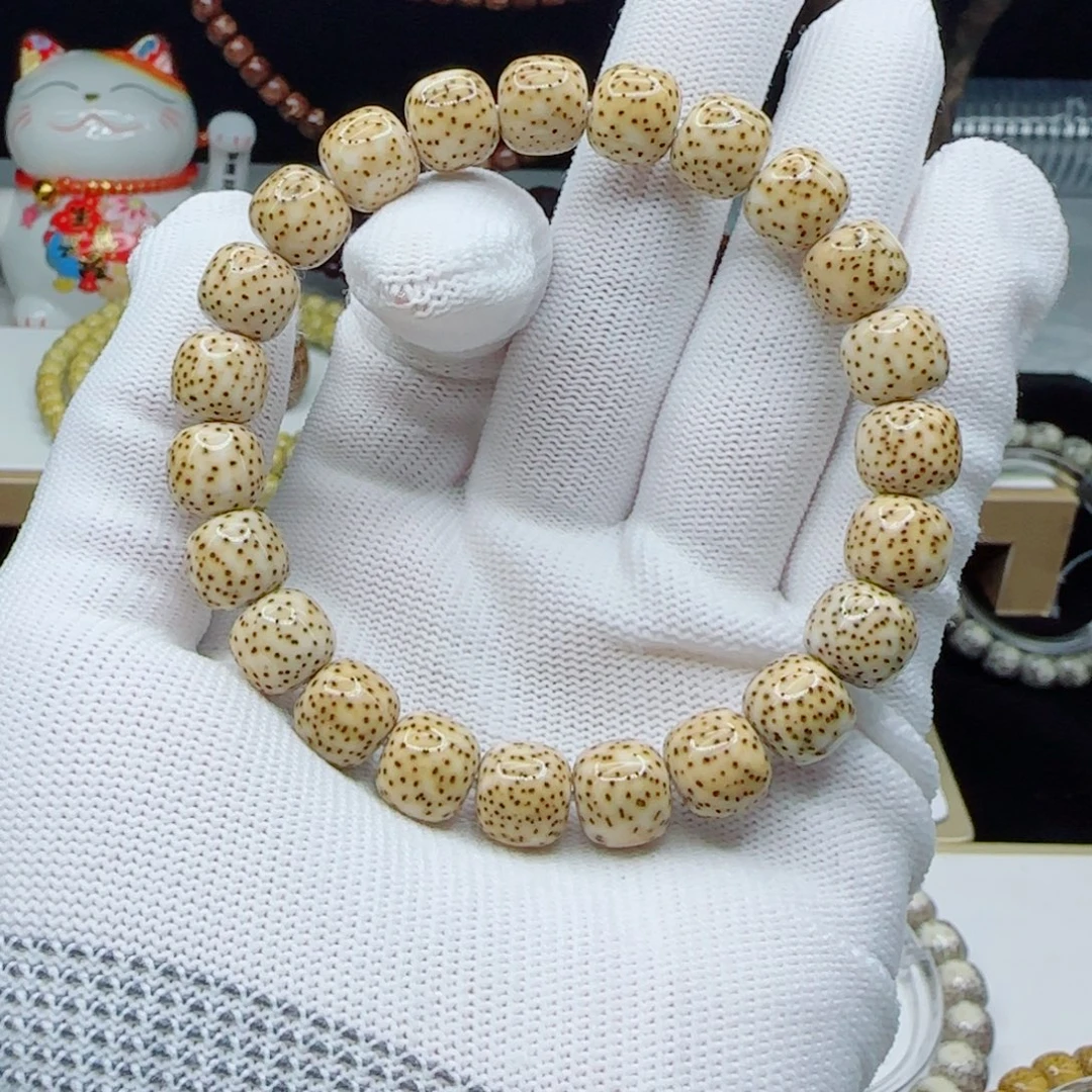 星月菩提手串虎皮双流白10.5×9.5