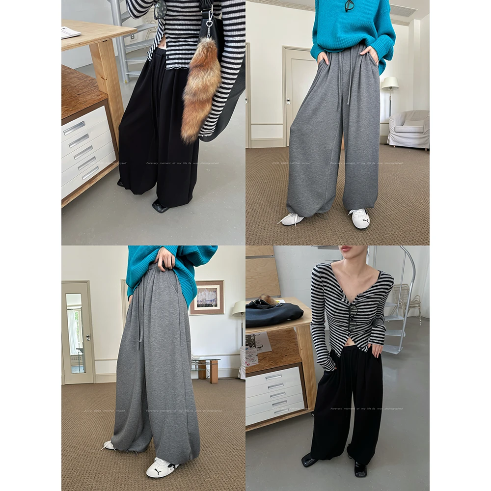 JCCC影子【舒适画报】两色垂感亲肤休闲直筒卫裤JE5BBK12