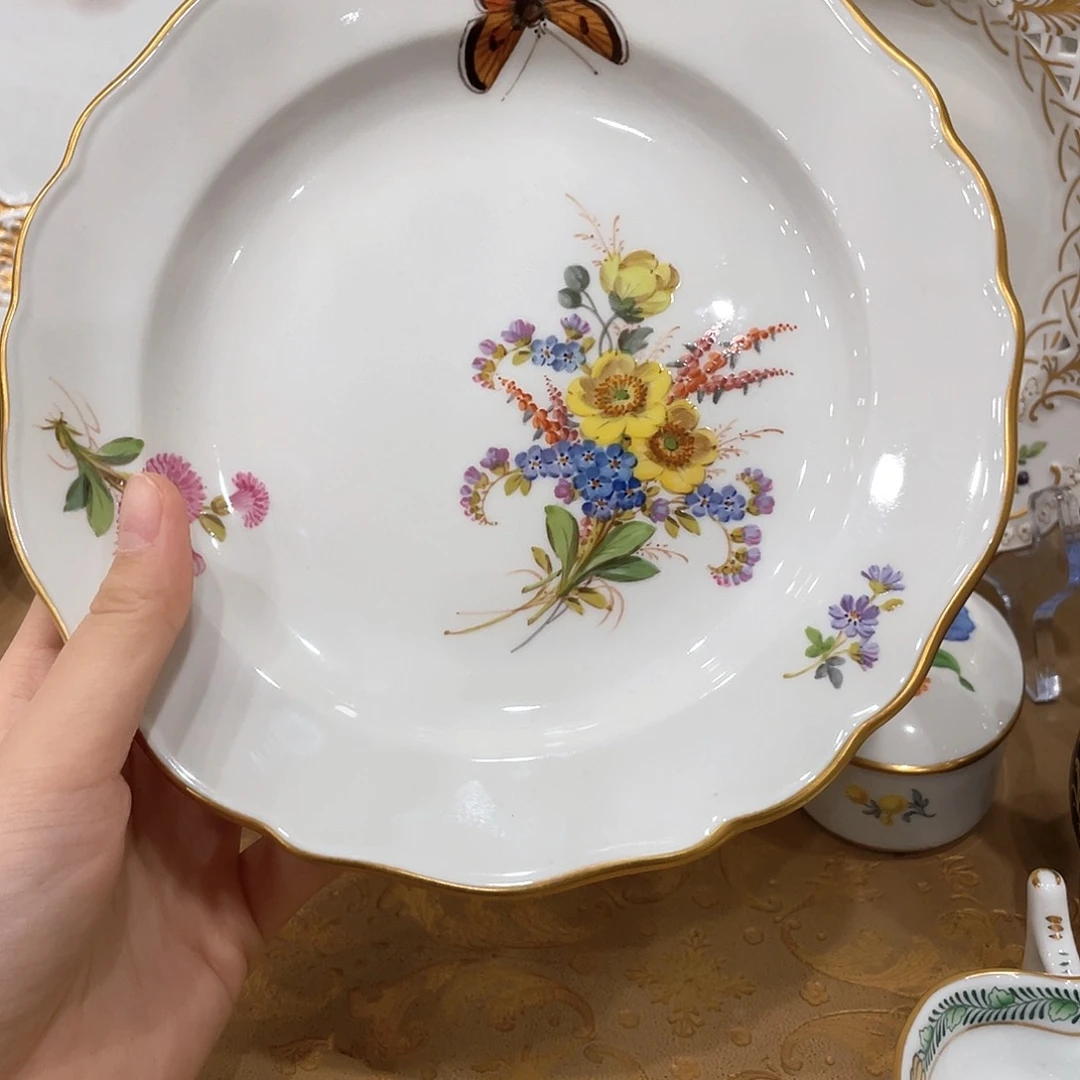 瓷片中古一等甜品盘