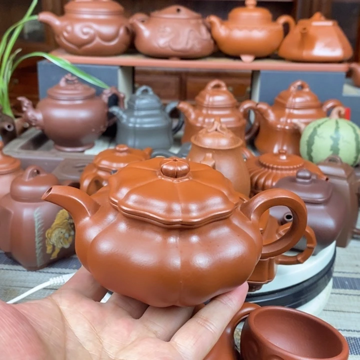 茶壶紫砂葵仿古130-230-300cc原矿赵庄朱泥特价