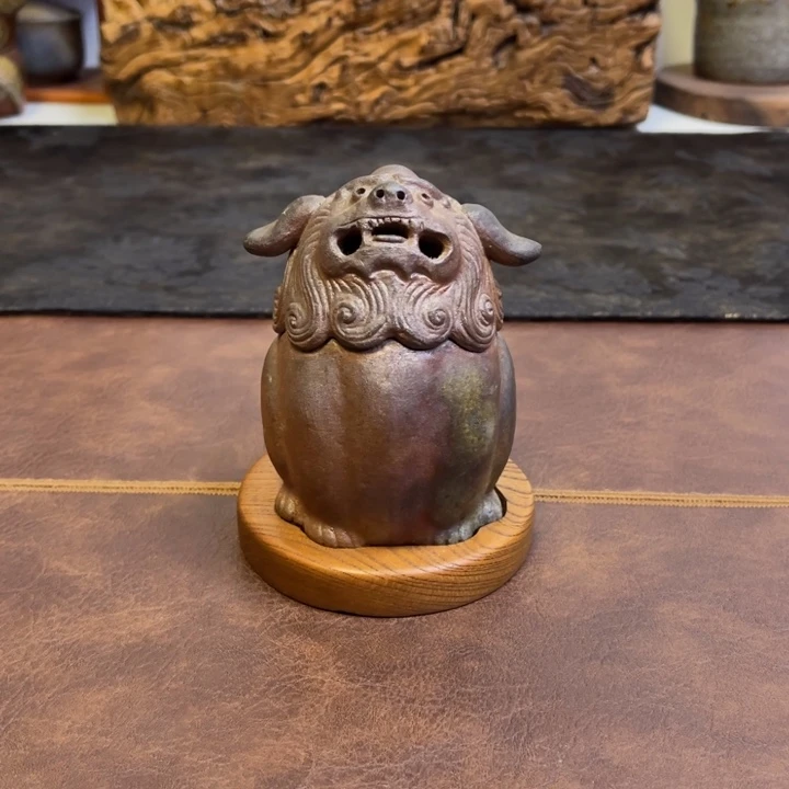 备前烧作品备前烧作品平川正二，微瑕