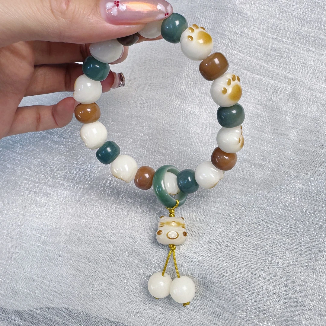 m-ak015猫爪菩提单圈手串跑环12m