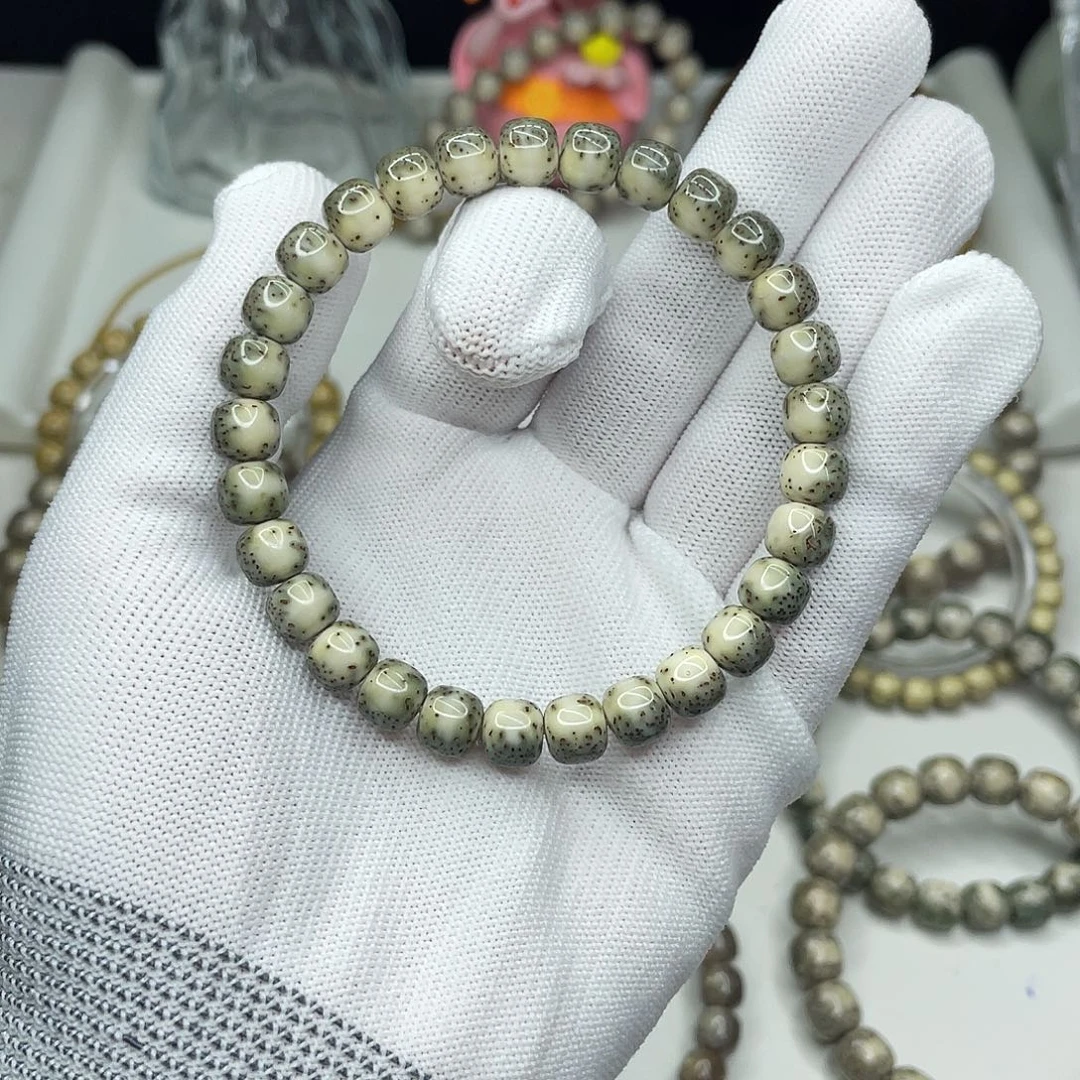 手串星月菩提8mm绿背河豚