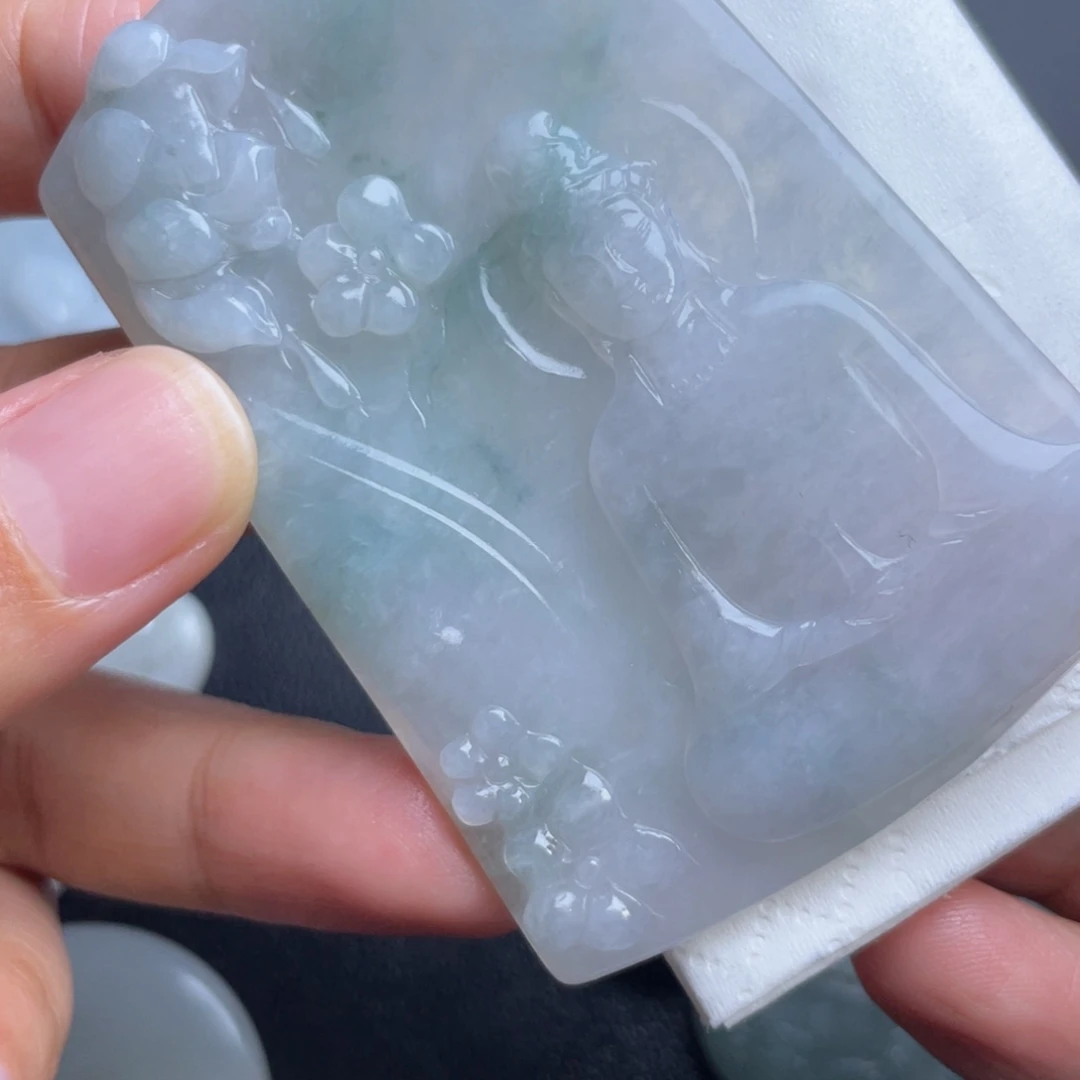 定制翡翠未镶嵌翡翠吊坠