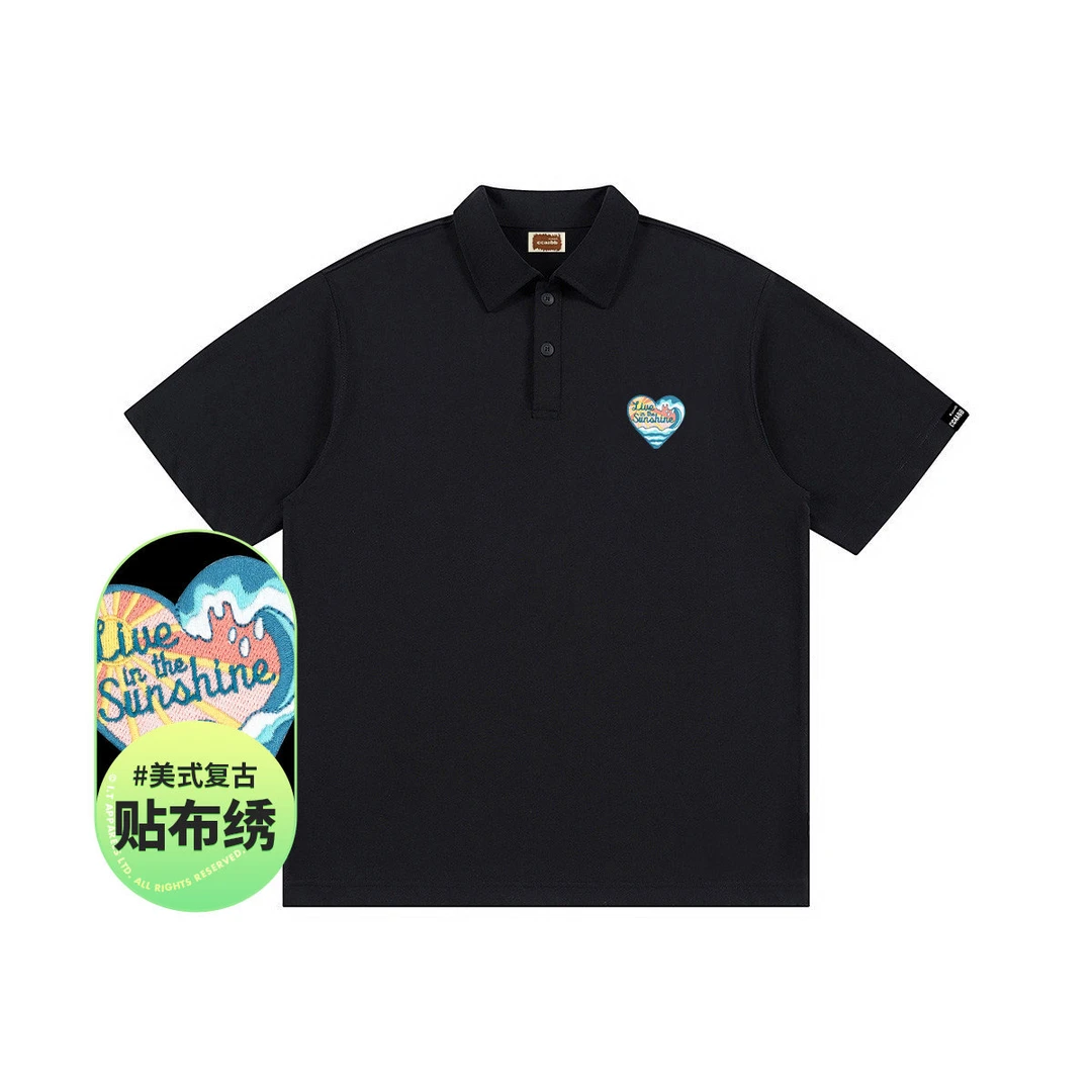 it ccaabb男装百搭休闲翻领舒适短袖男式POLO衫