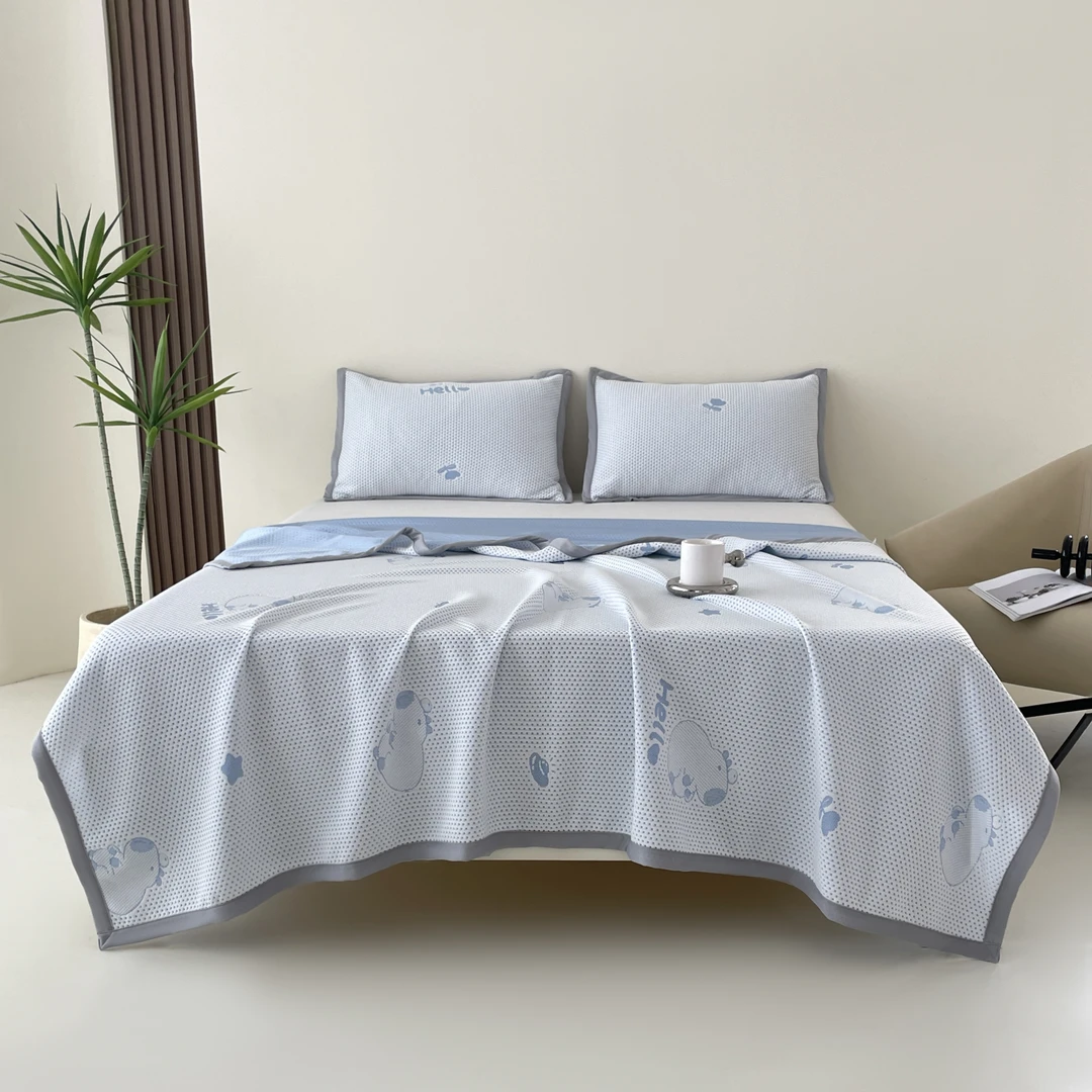 【無印良品】夏季冰豆豆夏被华夫格夏凉被夏凉被薄被子可睡可盖