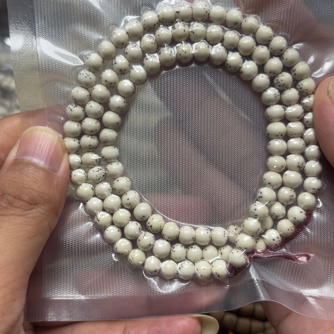手串星月菩提星月原生态6圆河豚