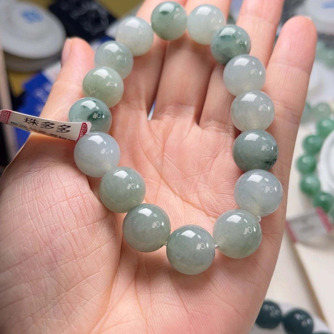 翡翠未镶嵌手链手串12+