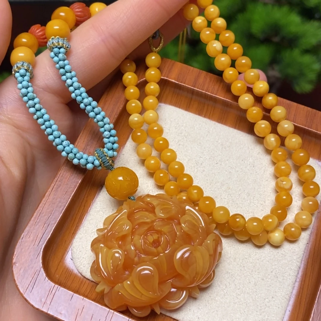 【闪购商品】蜜蜡颈饰未镶嵌项链