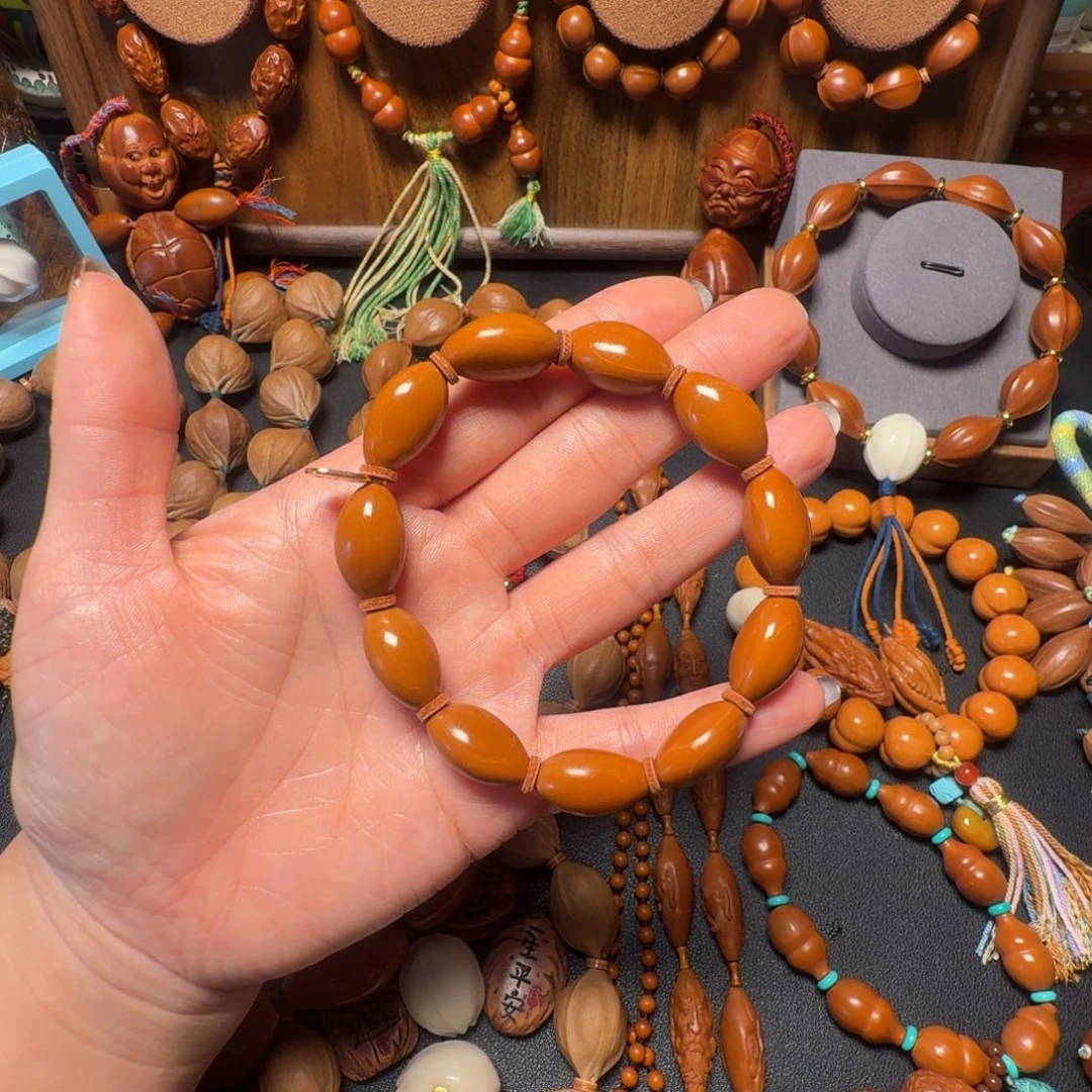 手串/手链橄榄核12左右鸡血红油核手串福利