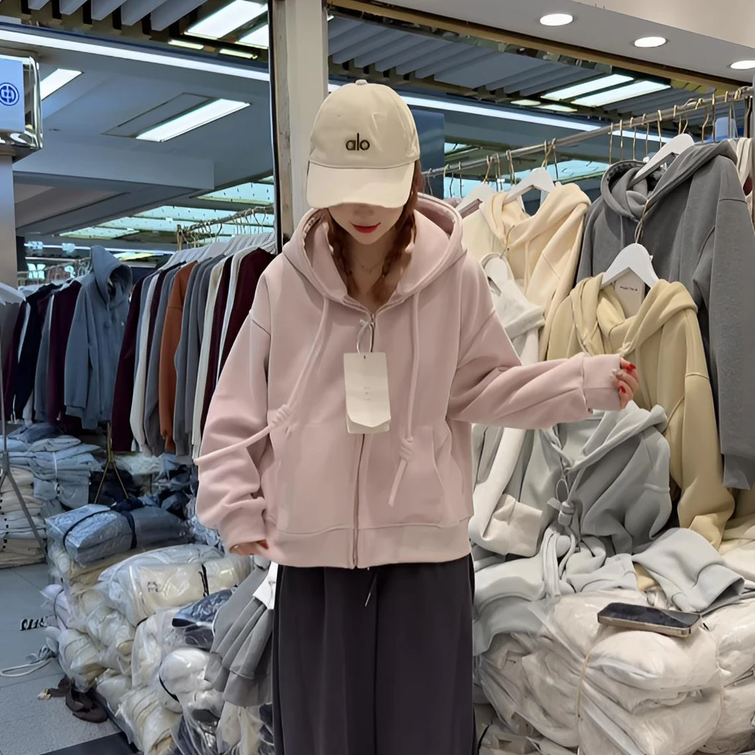 【常规秋款】法夏尔悠米推荐角度秋季新款休闲显瘦连帽卫衣外套001