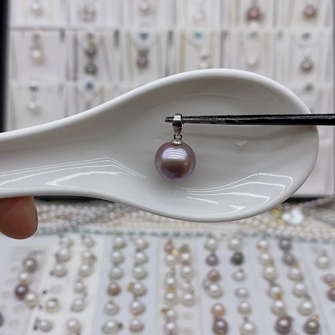 银S925镶嵌吊坠(不含链)淡水珍珠