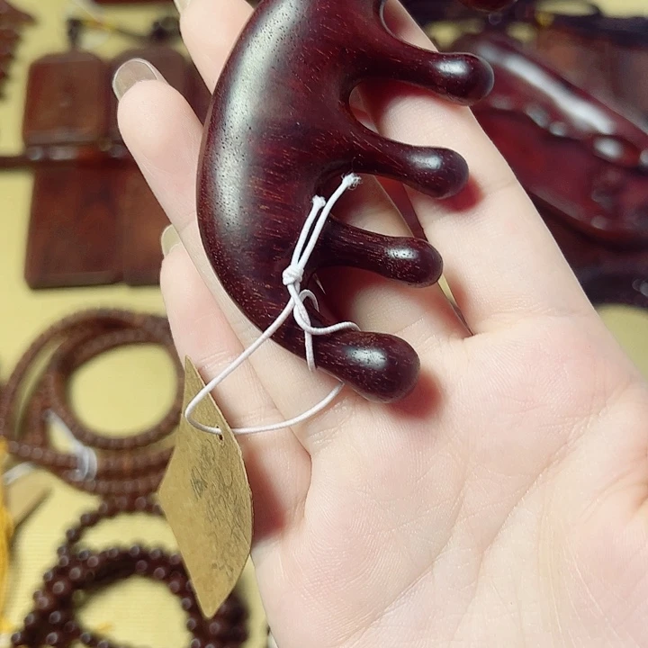 紫檀木类端景台木梳