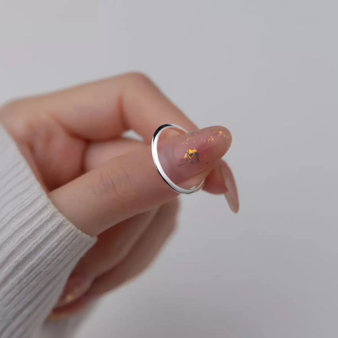 铜合金戒指 4581 镶嵌小马蹄戒指 玫瑰色底