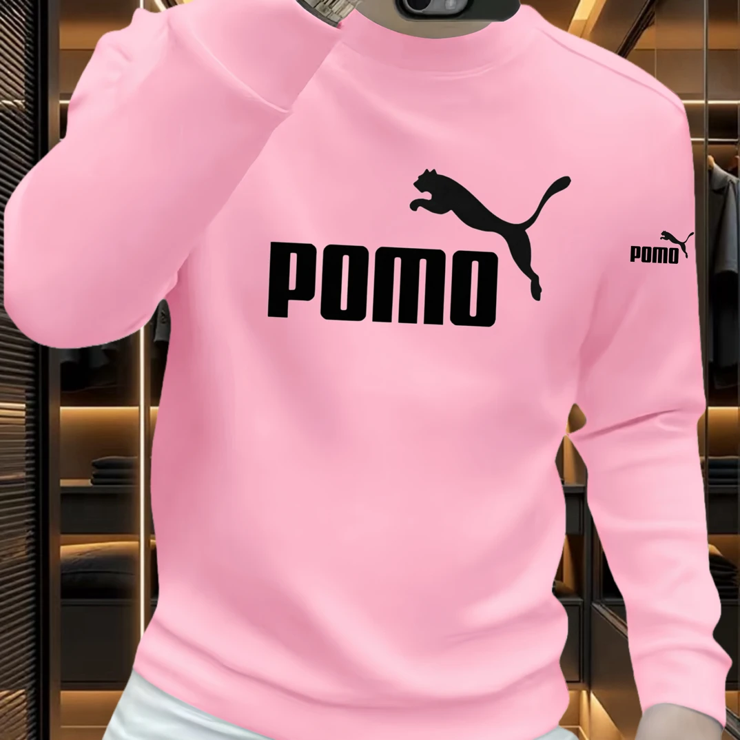 个性潮流重磅圆领卫衣痞帅街头宽松休闲秋季印花时尚男士潮流卫衣