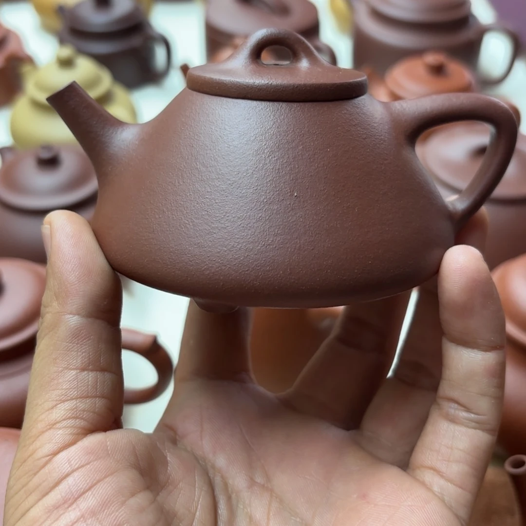 茶壶紫砂子冶石瓢壶紫泥微瑕160CC