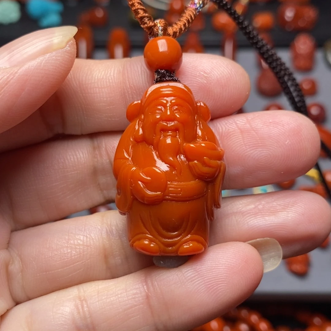 南红玛瑙精工无裂保山吊坠未镶嵌