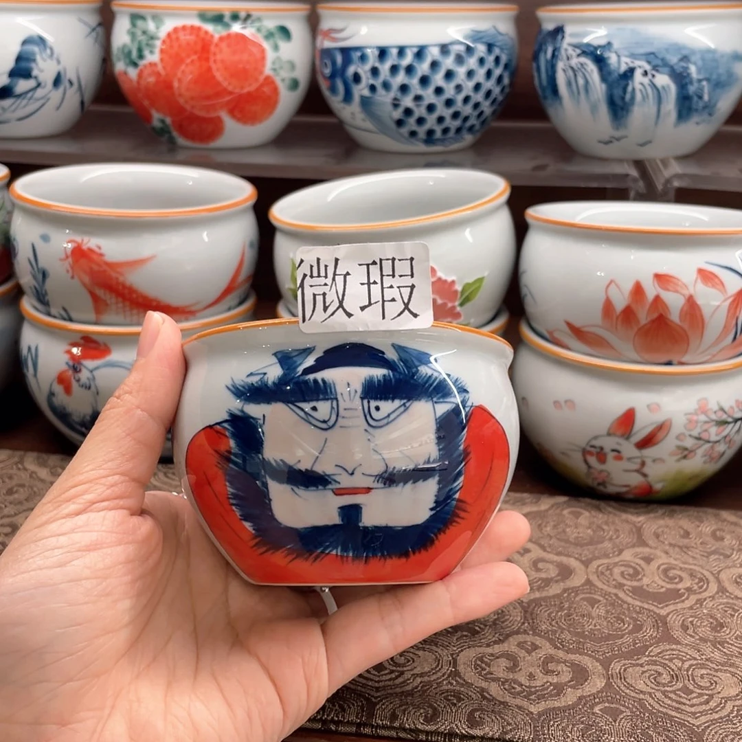 微瑕釉下彩纯手绘