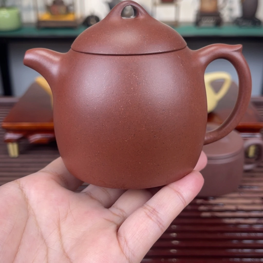 紫砂茶壶220毫升全手工紫泥秦权