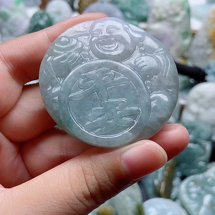 翡翠未镶嵌吊坠(不含链)1