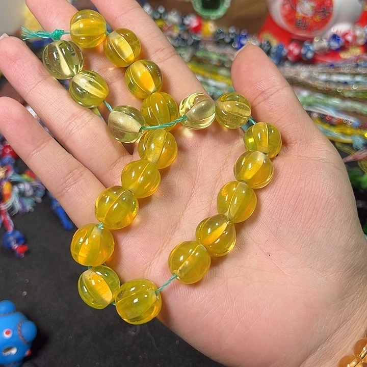 颈饰玻璃天津透色瓜珠