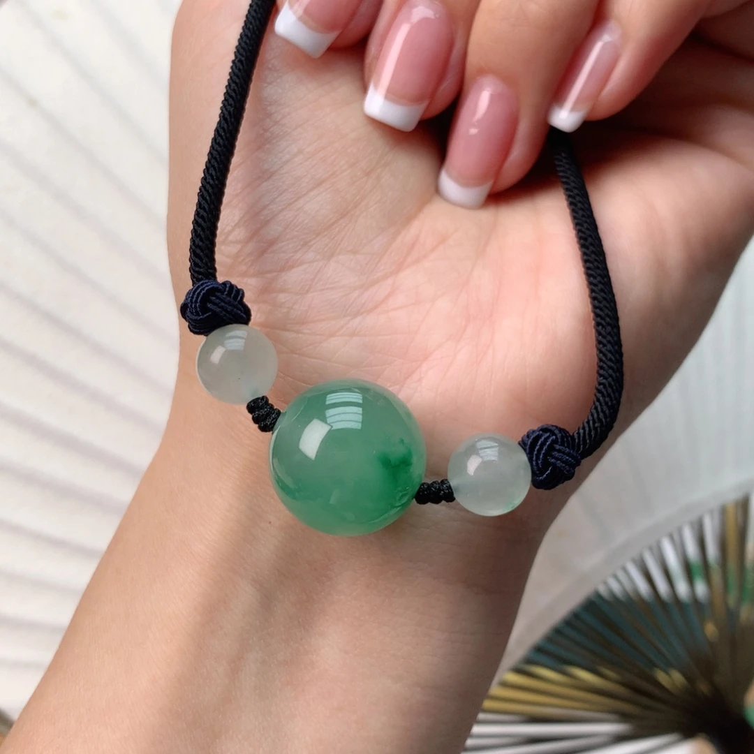 未镶嵌冰飘花精品大单珠项链石英质玉