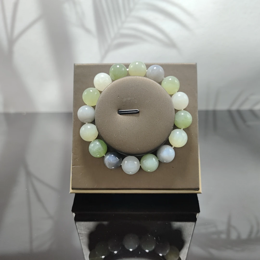 H和田玉多宝圆珠手串（卡12）0426