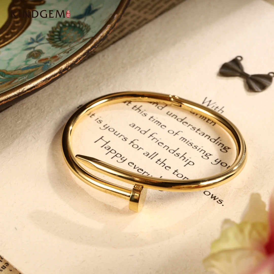 铜合金手镯 金色素款简约时尚个性风格百搭优雅手镯 C-28827