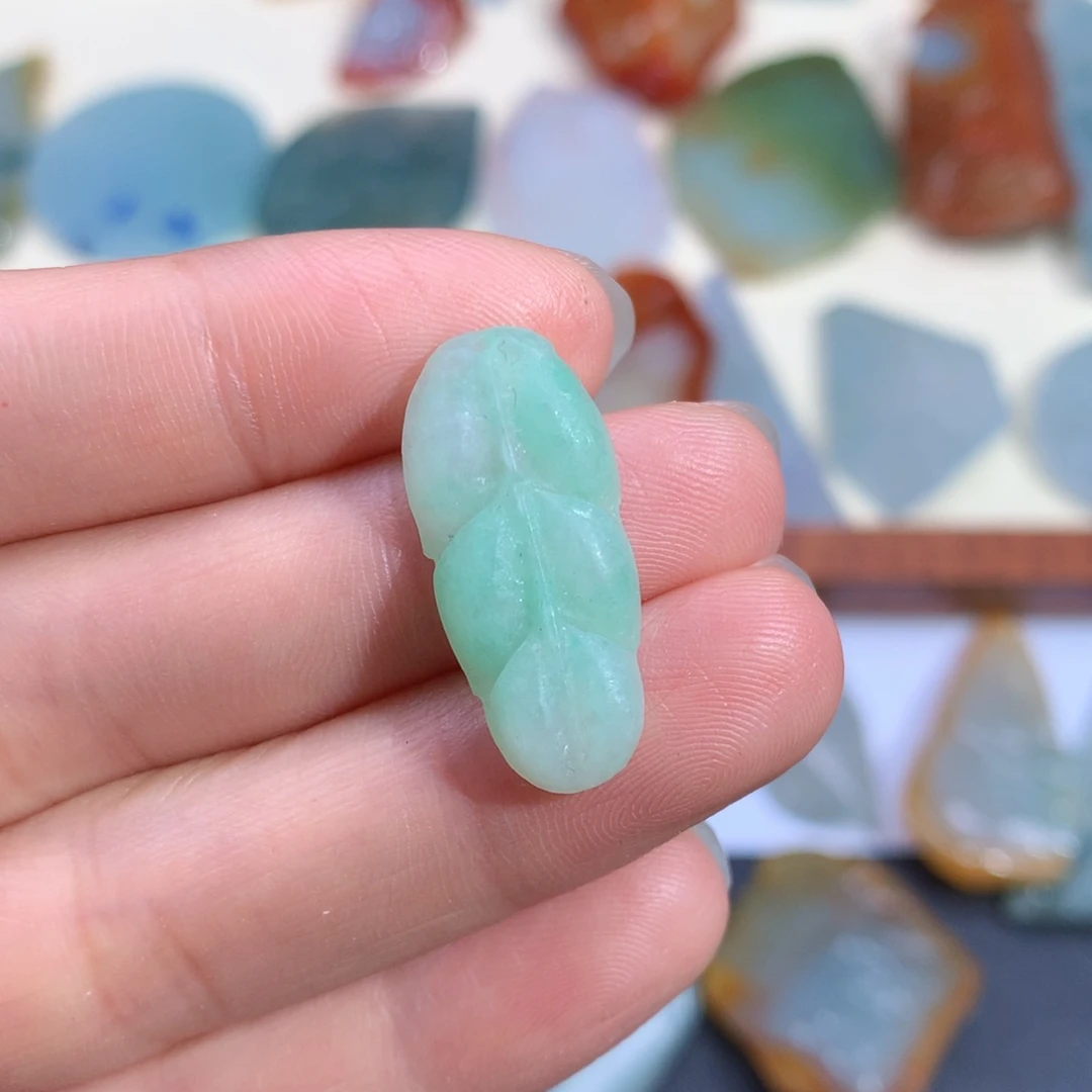 定制翡翠未镶嵌天然缅甸翡翠包抛光