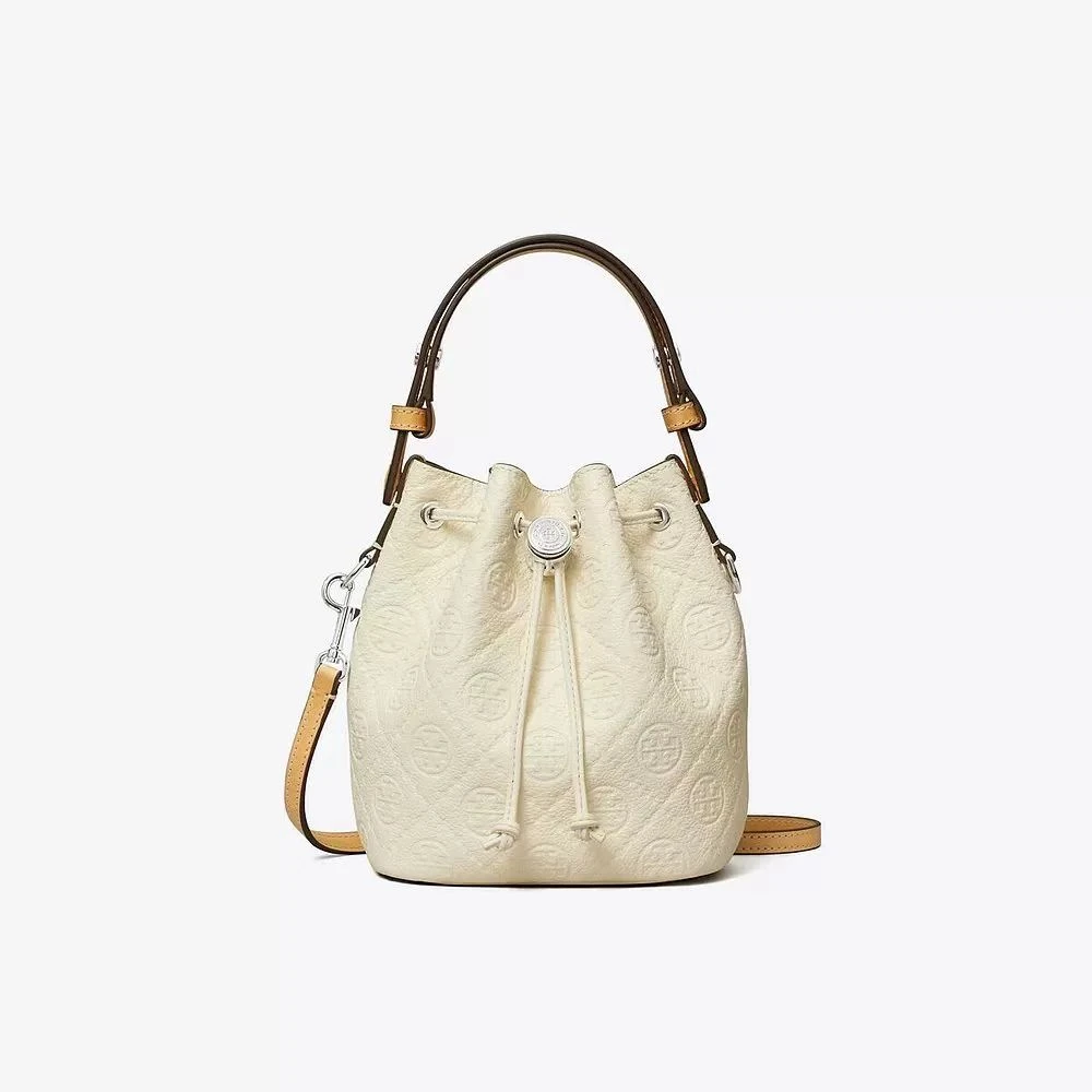ToryBurch/汤丽柏琦 T MONOGRAM 小号水桶包单肩包 14*8.2*18