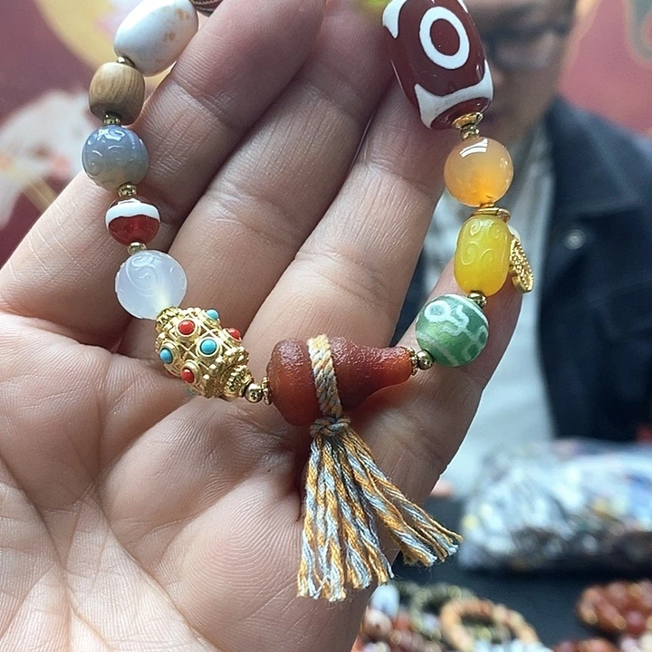 玛瑙/玉髓手链合金小****